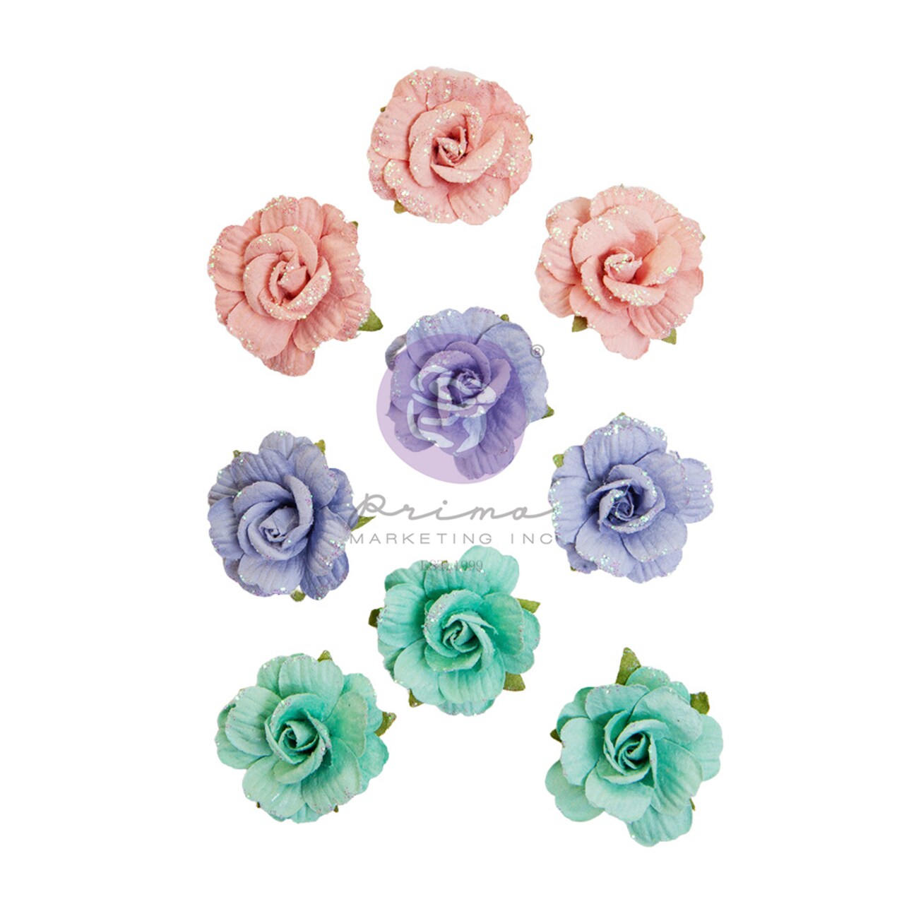 Prima Marketing The Plant Department Collection Flowers - Spring Florals - 9 pcs / mulberry paper for Scrapbooking, Journaling Supplies, Planners, Kid DIY Art Crafts, Bullet Journal